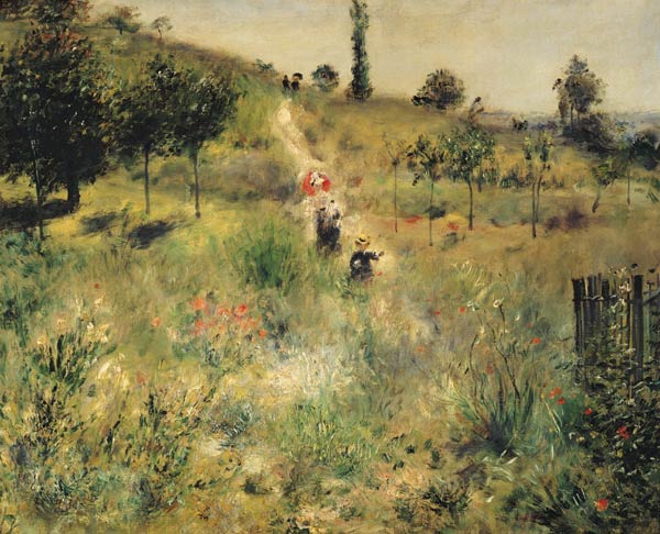 Ansteigender Weg im hohen Gras von Pierre-Auguste Renoir