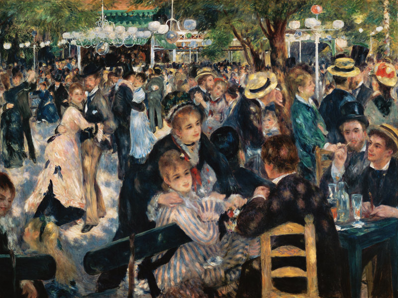 Ball im Restaurant Moulin de la Galette auf dem Montmartre von Pierre-Auguste Renoir