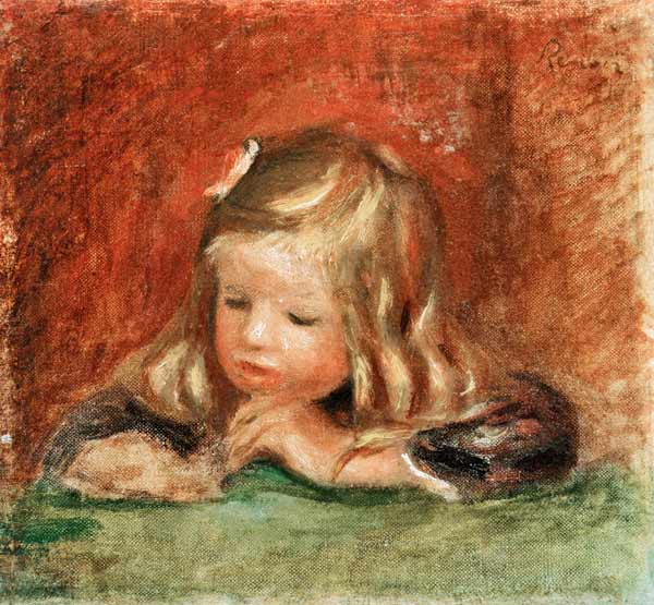 Coco at the Table (Claude Renoir Reading) von Pierre-Auguste Renoir