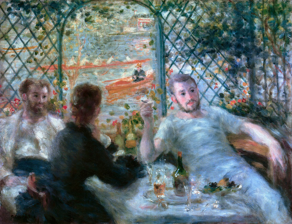 Die Mahlzeit im Restaurant Fournaise (Das Mittagessen der Ruderer) von Pierre-Auguste Renoir
