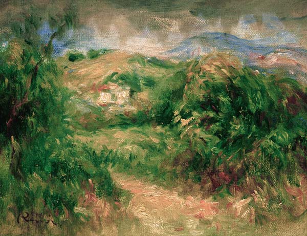 Renoir, Landschaft bei Cros-de-Cagnes von Pierre-Auguste Renoir