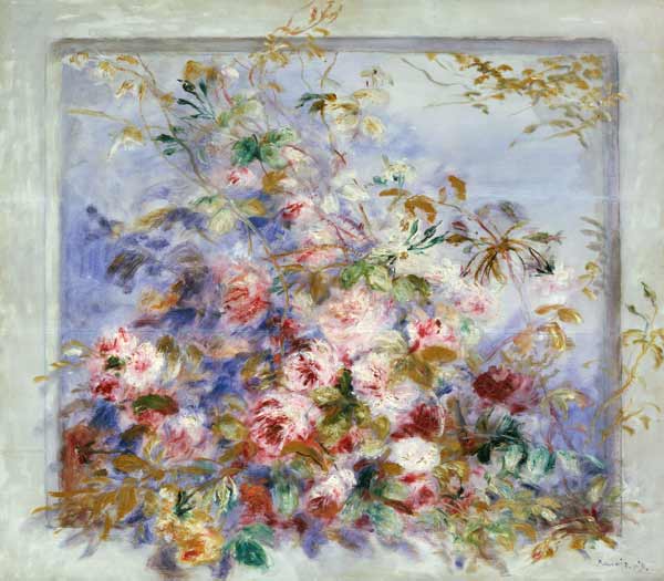 Roses in a Window von Pierre-Auguste Renoir