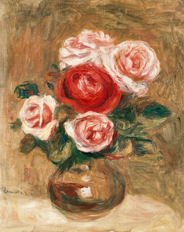 Roses in a pot von Pierre-Auguste Renoir
