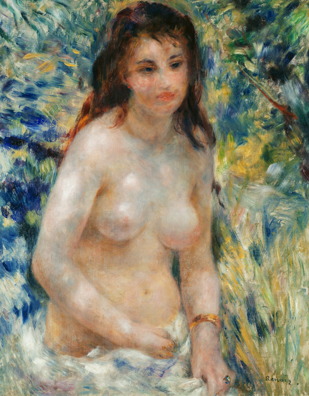 Torse de femme au soleil/um 1876 von Pierre-Auguste Renoir