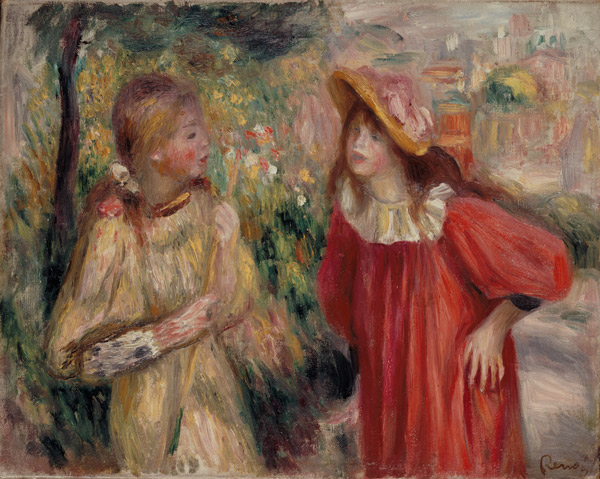 Unterhaltung zwischen Mädchen von Pierre-Auguste Renoir