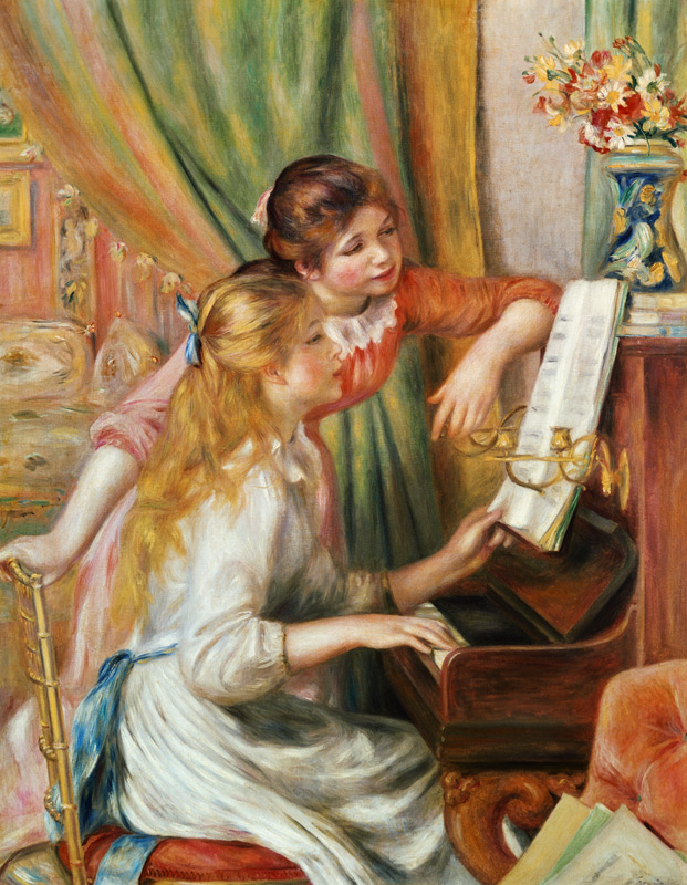 Zwei Mädchen am Klavier von Pierre-Auguste Renoir