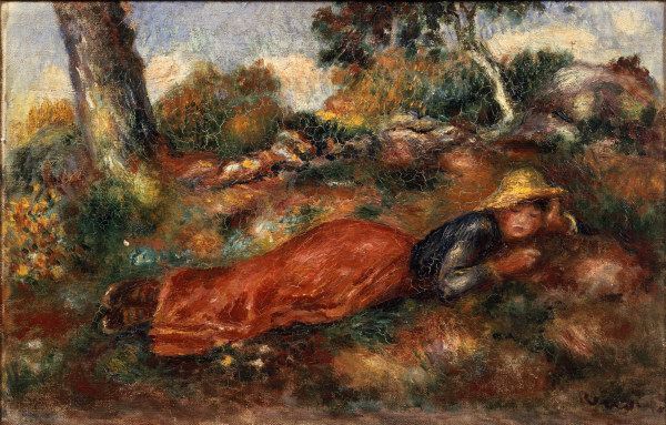 A. Renoir / Jeune fille sur l herbe von Pierre-Auguste Renoir