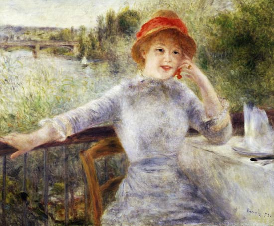 Alphonsine Fournaise (1845-1937) at The Grenouillere von Pierre-Auguste Renoir