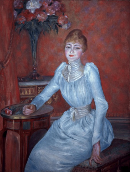 A.Renoir, Portrait of Mme de Bonnières von Pierre-Auguste Renoir