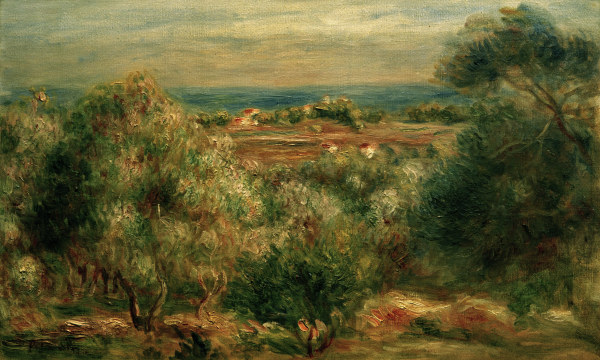A.Renoir,Blick von Haut-Cagnes aufs Meer von Pierre-Auguste Renoir
