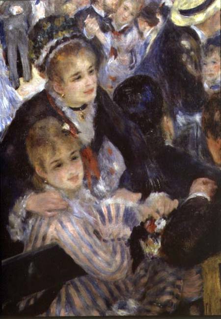 Ball at the Moulin de la Galette, detail of two seated women von Pierre-Auguste Renoir