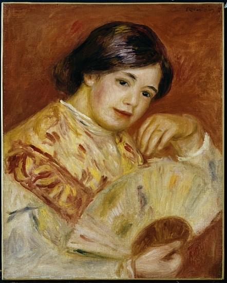 Coco with a Japanese Fan, c.1906 von Pierre-Auguste Renoir
