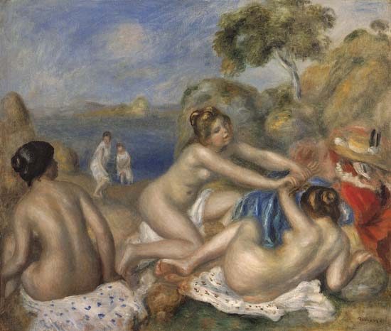Drei badende Mädchen von Pierre-Auguste Renoir