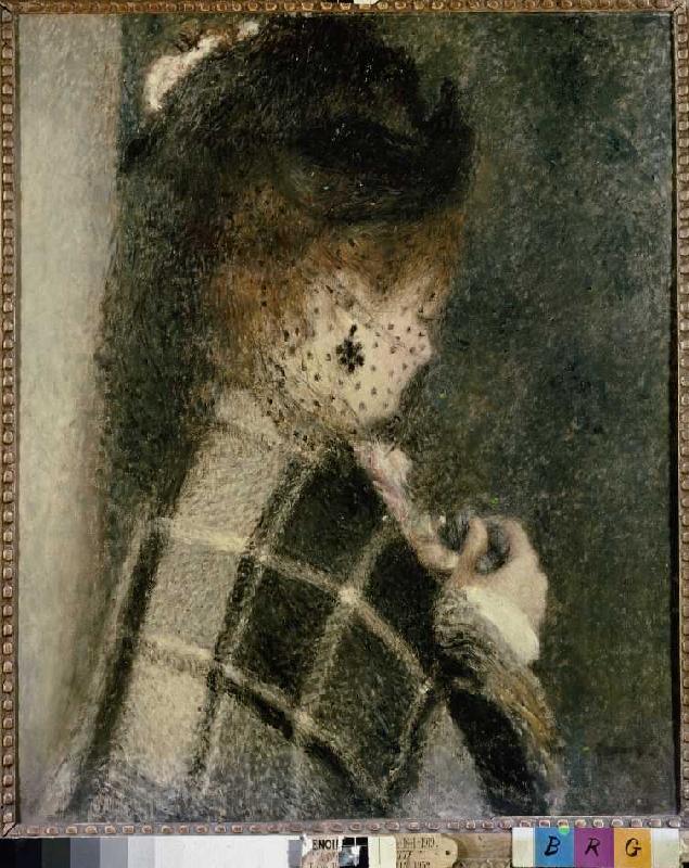 Junge Frau mit Schleier von Pierre-Auguste Renoir