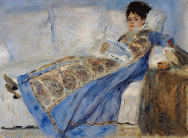 Madame Monet auf dem Sofa von Pierre-Auguste Renoir