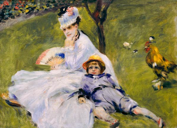 Renoir /Madame Monet with son Jean/ 1874 von Pierre-Auguste Renoir