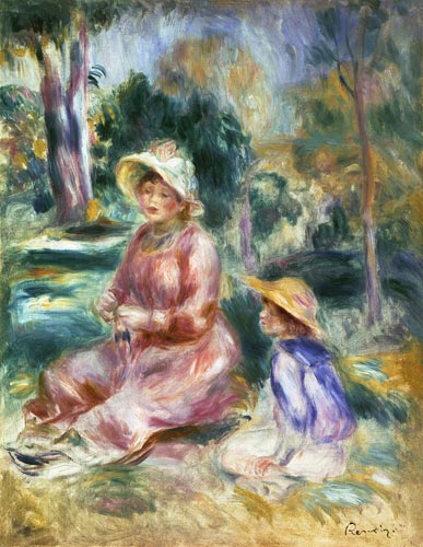 Madame Renoir and her son Pierre von Pierre-Auguste Renoir