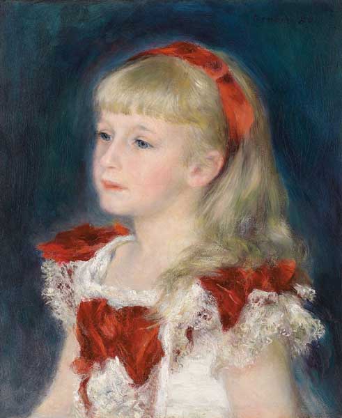 Mademoiselle Grimprel au ruban rouge von Pierre-Auguste Renoir