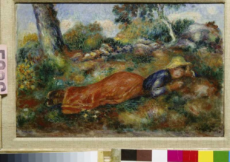 Junges Mädchen, im Schatten ruhend. von Pierre-Auguste Renoir