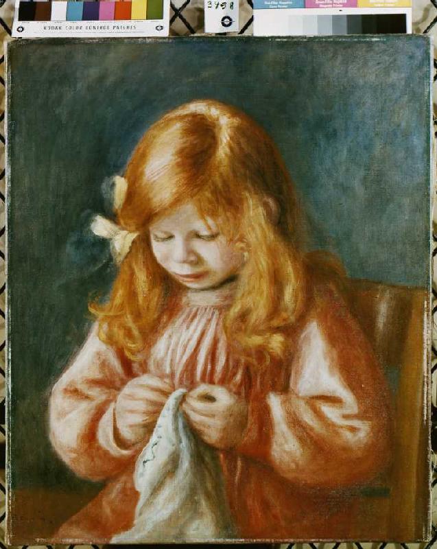 Nähendes Kind. von Pierre-Auguste Renoir