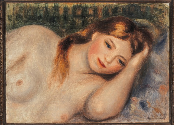 Nu (Jeune fille couchée en buste) von Pierre-Auguste Renoir