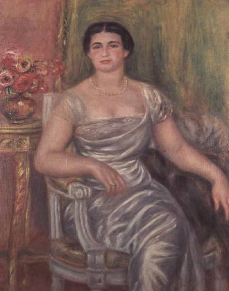 Portrait of the poetess Alice Valliere-Merzbach von Pierre-Auguste Renoir