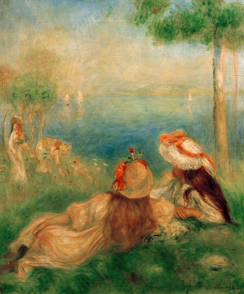 Junge Mädchen an der Küste von Pierre-Auguste Renoir