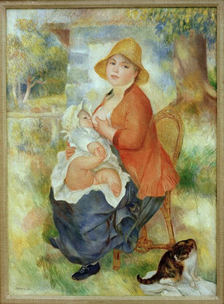 Renoir/Motherhood. Nursing mother/1886 von Pierre-Auguste Renoir