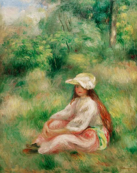 A.Renoir, Rosa gekleidetes Mädchen von Pierre-Auguste Renoir