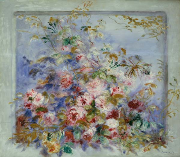 Rosen in einem Fenster von Pierre-Auguste Renoir