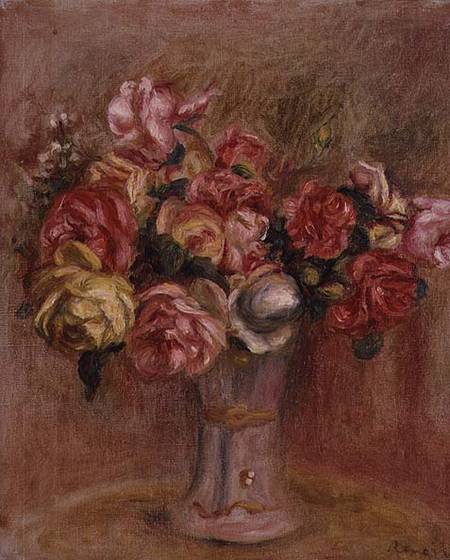 Roses in a Sevres vase von Pierre-Auguste Renoir