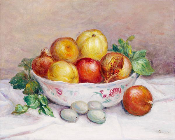 Stillleben mit Granatapfel. von Pierre-Auguste Renoir