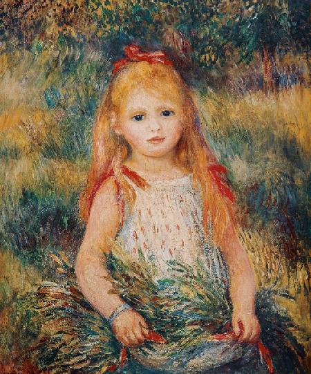 Little Girl Carrying Flowers, or The Little Gleaner 1888