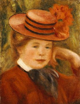 A Young Girl With A Red Hat