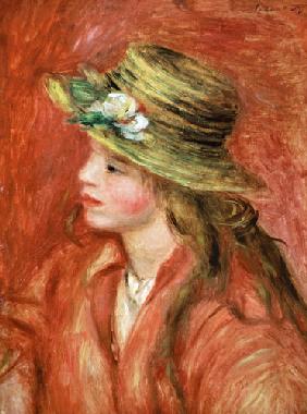 Junges Mädchen mit Strohhut 1908