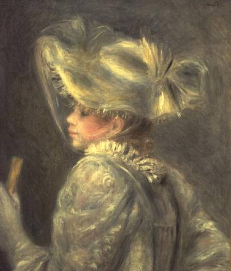 The White Hat von Pierre-Auguste Renoir