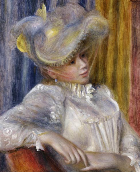 Frau mit Hut (Femme au chapeau) von Pierre-Auguste Renoir