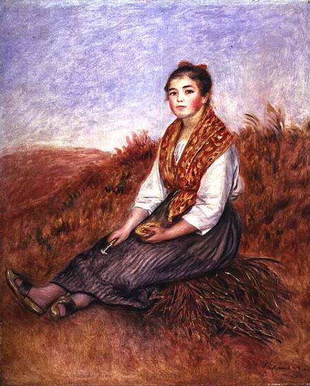 Woman with a bundle of firewood von Pierre-Auguste Renoir