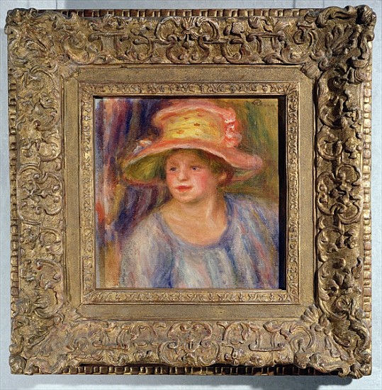 Woman with a hat, c.1915-19 ? von Pierre-Auguste Renoir