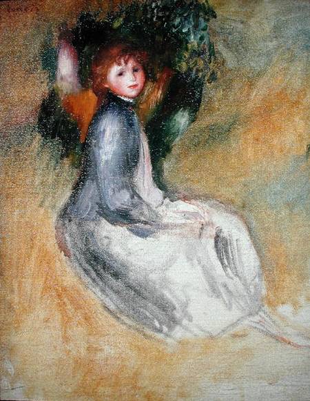 Young Girl Seated von Pierre-Auguste Renoir