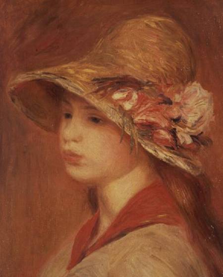 Young Woman in a Hat von Pierre-Auguste Renoir