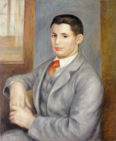 Young Man with a Red Tie von Pierre-Auguste Renoir