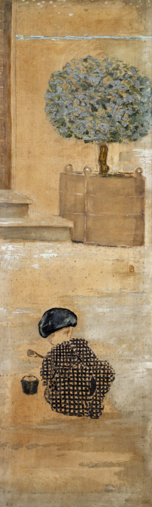 Das Kind mit einer Sandburg oder das Kind mit einem Eimer von Pierre Bonnard