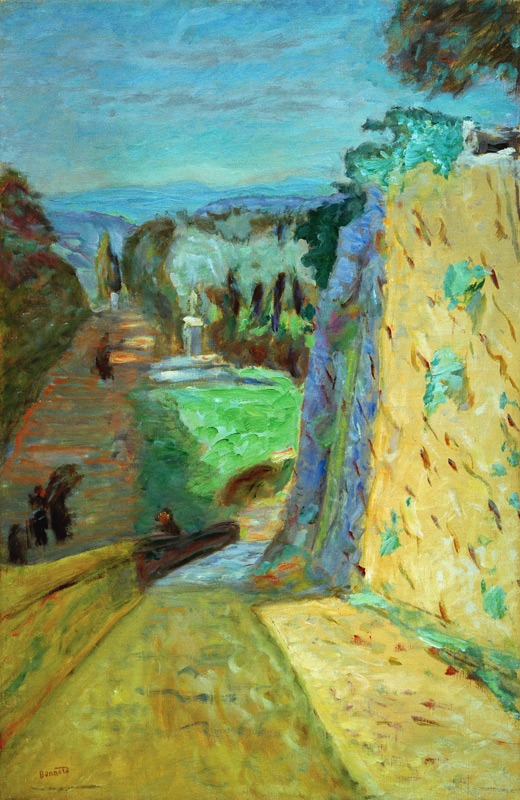 Paysage, l’allée au Cannet von Pierre Bonnard