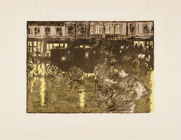 Straße in der Nacht im Regen von Pierre Bonnard