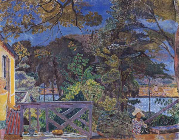 Die Terrasse in Vernon von Pierre Bonnard