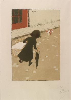 Das kleine Wäschereimädchen vom Album der Maler-Druckgrafiker 1895