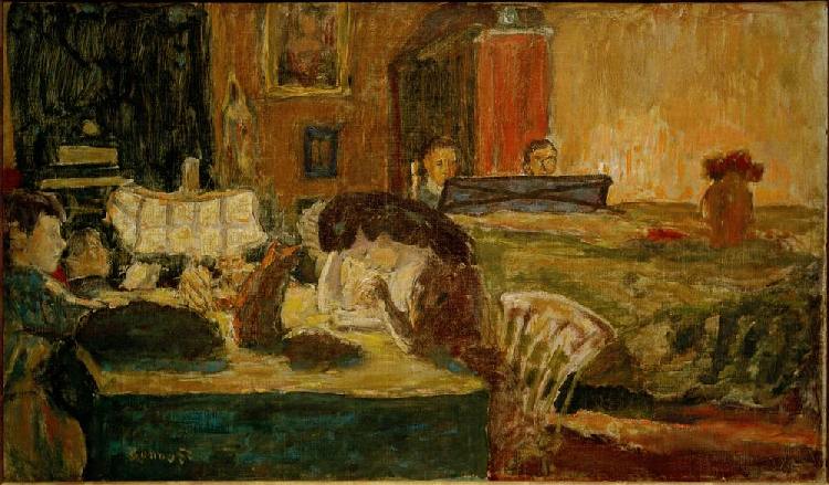 Der Abend im Salon (Familie Terrasse) von Pierre Bonnard