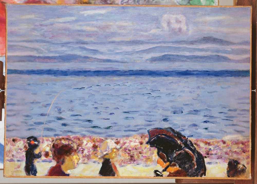 Der Strand, blaues Meer von Pierre Bonnard