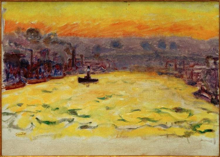 Le Port, soleil couchant von Pierre Bonnard